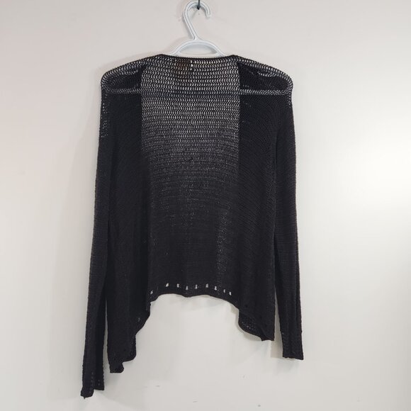 Kroshetta Crocheted Beaded Black Cardigan Y2K Size Medium - Picture 7 of 12